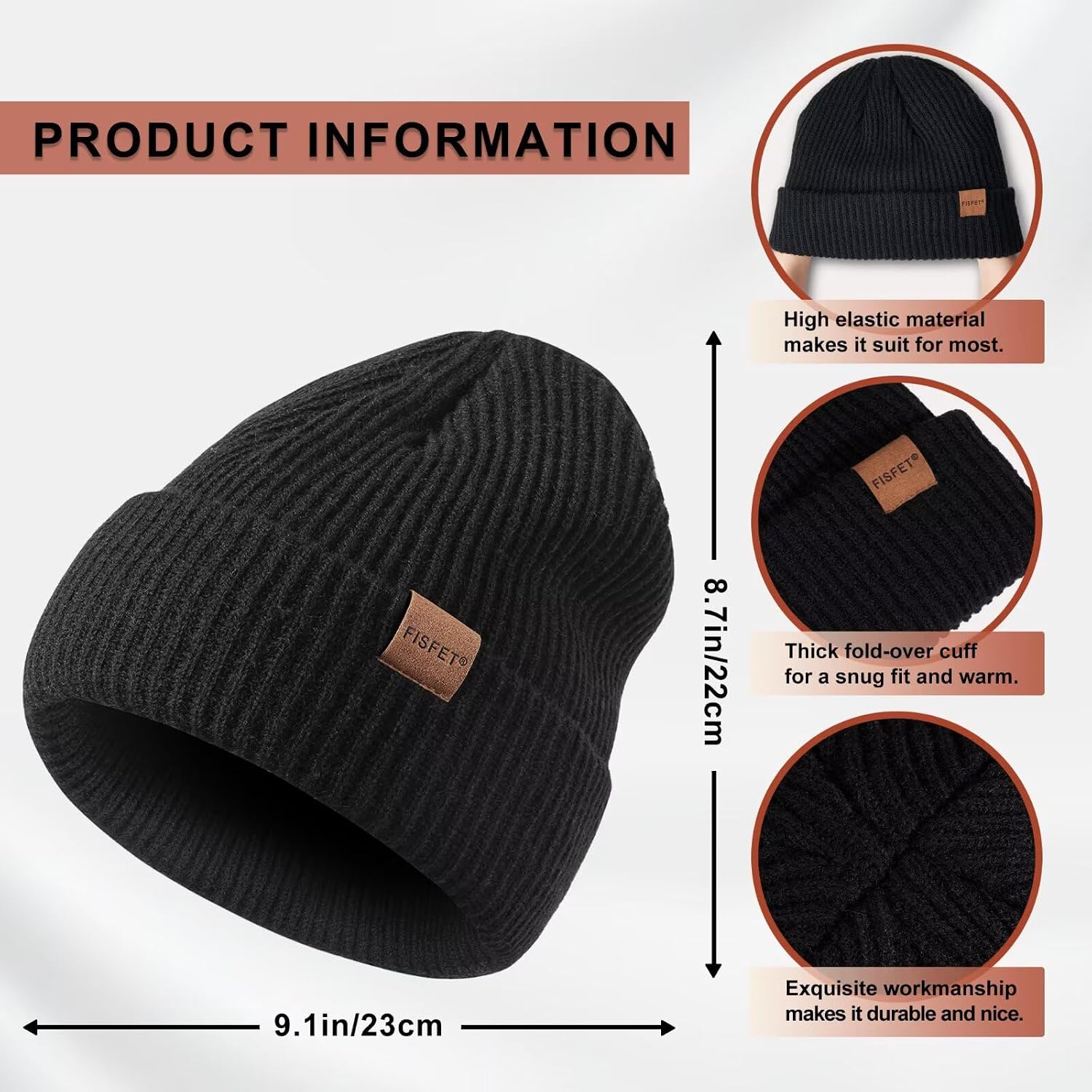 Winter Hat Gloves Scarf Set for Men Women, Mens Beanie Long Scarf Touchscreen Gloves for Cold Weather, 3 in 1 Warm Gift Set