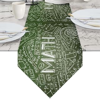 Physics Math Science Formulas Calculations Table Runner Linen Style 13x60 Inch Modern Rustic Farmhouse Table Runner Kitchen Dining Table Decoration for Wedding Party Valentine's Day Easter