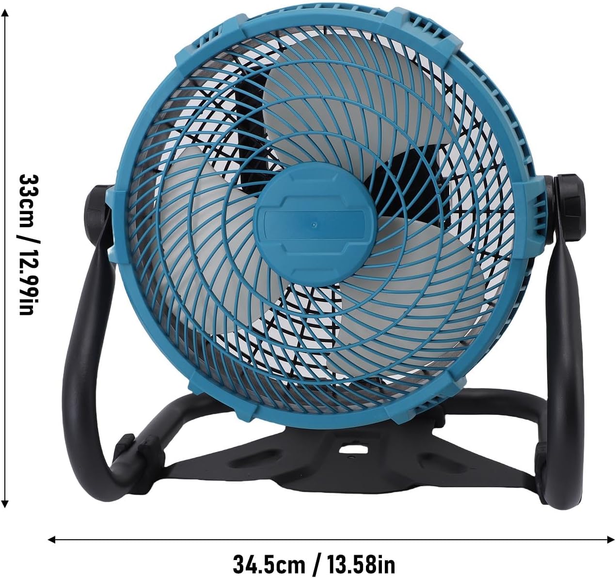 Luqeeg Portable Work Site Fan, 12 Inch Cordless Battery Operated Fan with Sturdy Construction Versatile Use Easy Placement for Home Camping Road Trip Swimming Pool Beach Terrace (US Plug 100-240V)