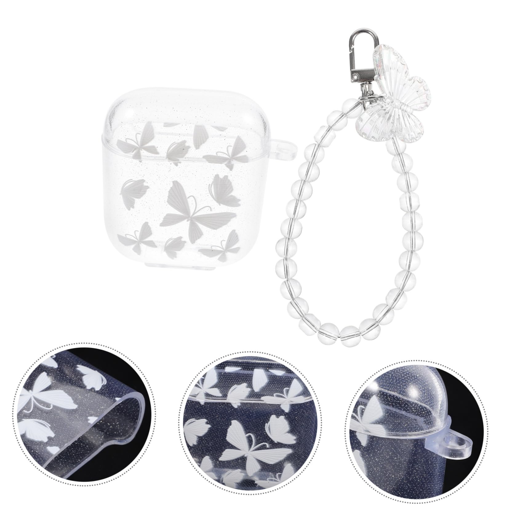 OSALADI 5piezas Funda De Protección para Auriculares con Cadena De Cuentas Estuche Compatible con y Diseño Único y Adorable Ligero y Resistente Caídas