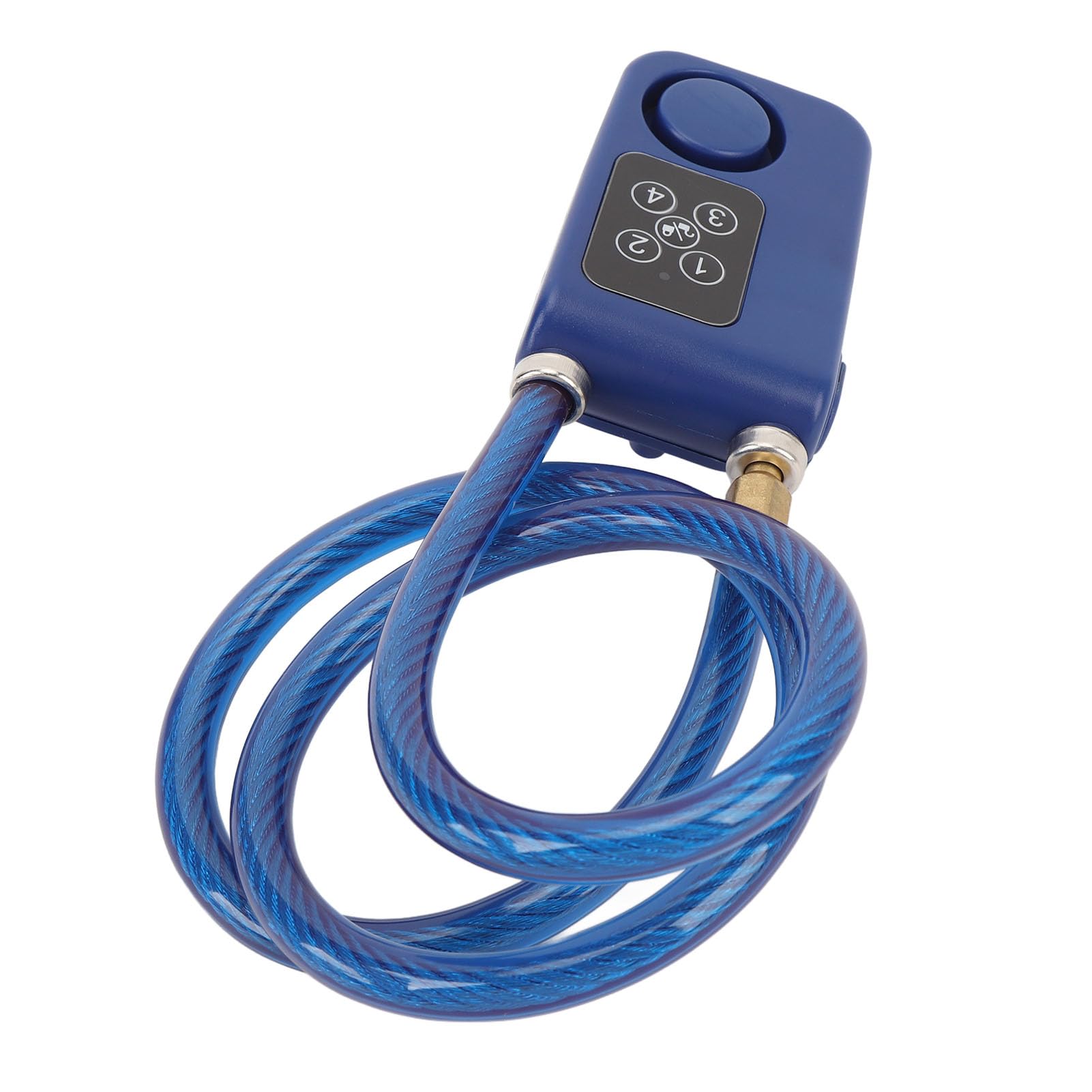 Lucchetto per Bici con Allarme, Lucchetto a Catena Antifurto con Password e Lunghezza Cavo da 31,5 Pollici, Antifurto Wireless con Allarme Oltre 110 DB (BLUE)