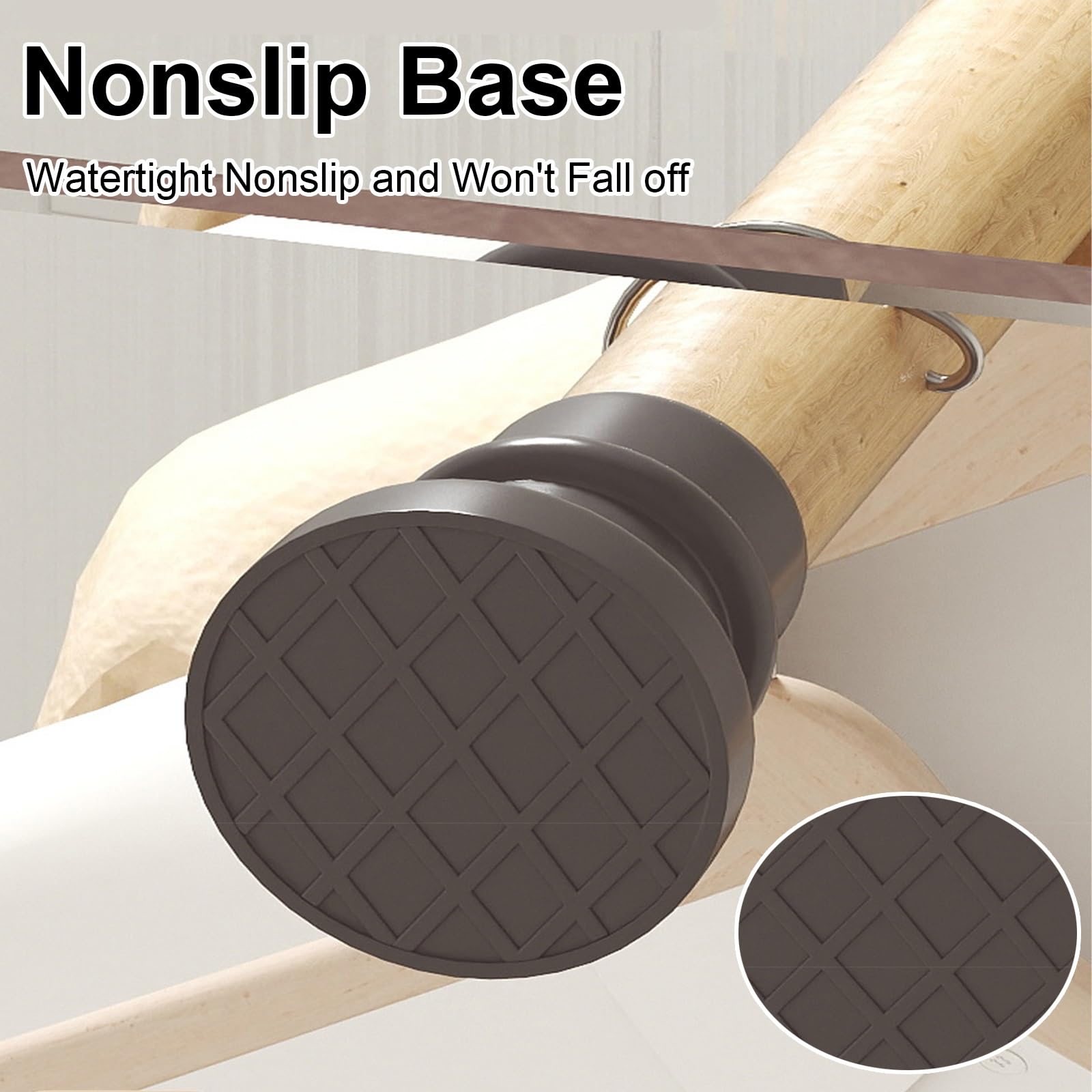 Tringle Rideau Réglable, Barre Rideau de Tension en Acier Inoxydable Imitation Bois, Antidérapante, Sans Perçage pour Salle Bai Placard(85-146cm/33-57in)