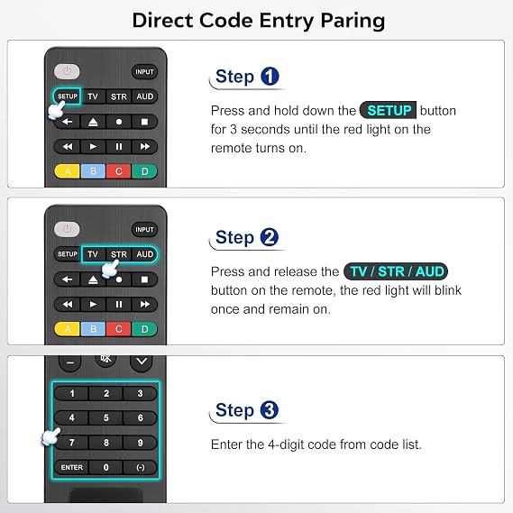 Universal TV Remote fit for Samsung, LG, Sony, Hisense, TCL, Toshiba, Insignia, Panasonic, Vizio, Sharp, Philips, Hitachi, JVC TV