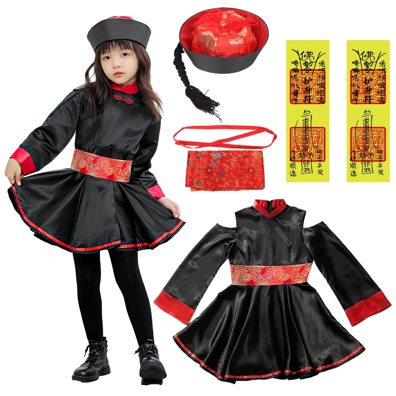 ハロウィン コスプレ 衣装 子供 キョンシー ゾンビ 風女の子 子ども 