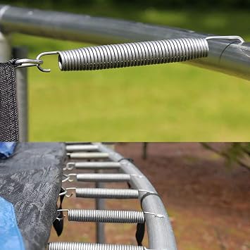 Y.H BLISSHAVEN Trampoline Springs for 8ft/10ft/12ft/14ft/15ft/16ft 5.5 Galvanised Steel Replacement Bounce Springs with Rust Proof Fitness Trampoline Spring Pull Tool Included