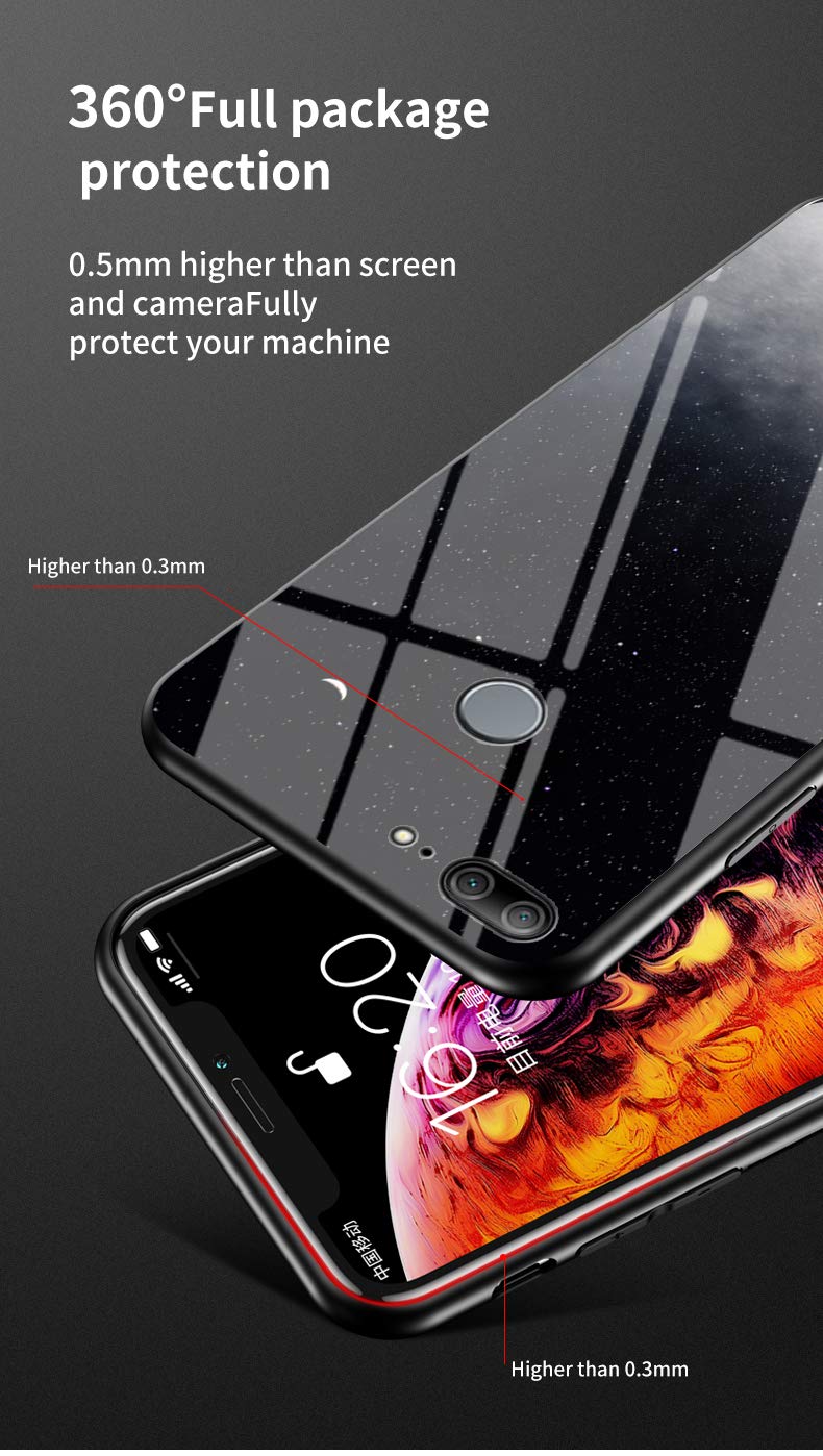 SHIEID Cover per Honor Play Cover,Vetro temperato Marmo