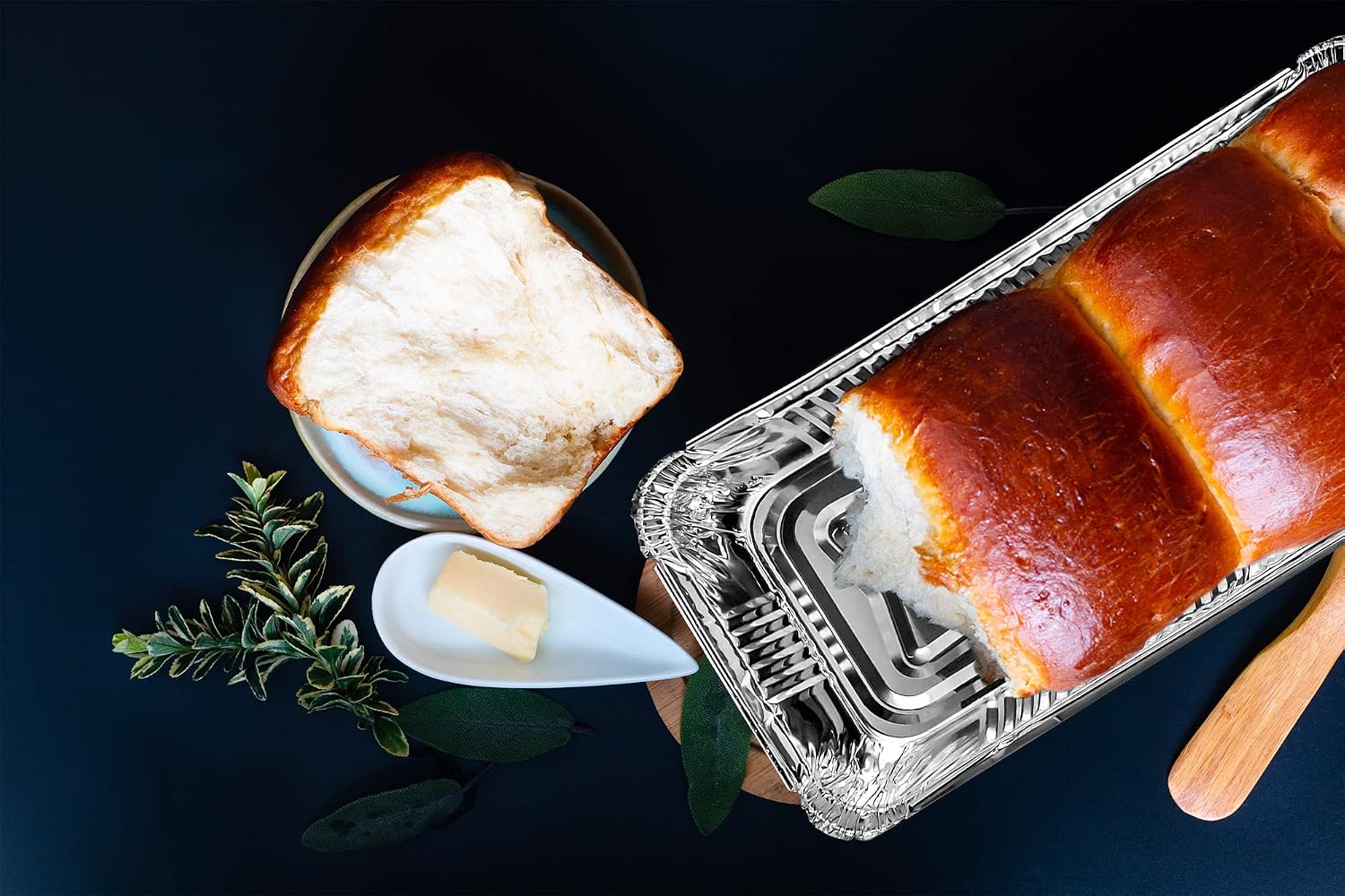DecorRack 10 Bread Loaf Pans 8.5 x 4.5 Inch 2 Lb Aluminum Foil Pans Food Storage Container, For Cooking, Baking, Storing, Meal Prep Homemade Bread Pans (10 Pack)