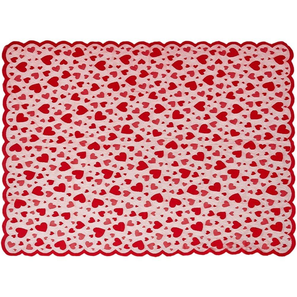 Nappes de Saint-Valentin en dentelle pour dîner romantique aux chandelles