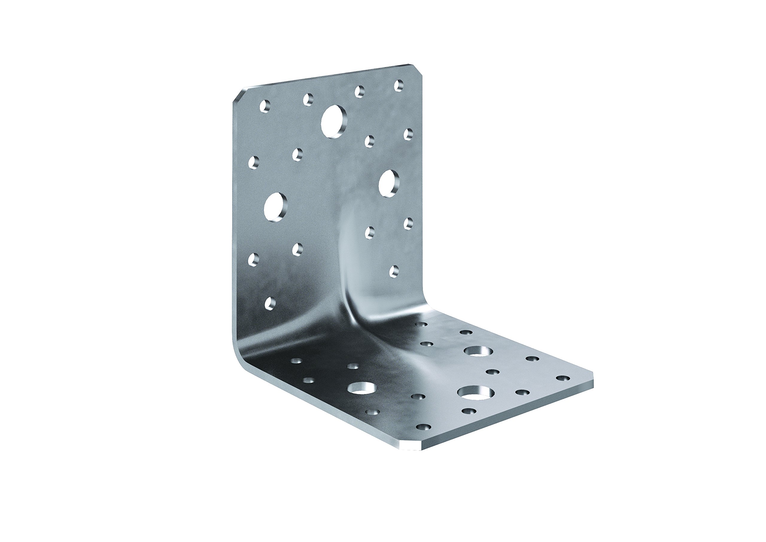 Équerres de fixation ht100100s 100x100 mm lot de 50 en acier blanc