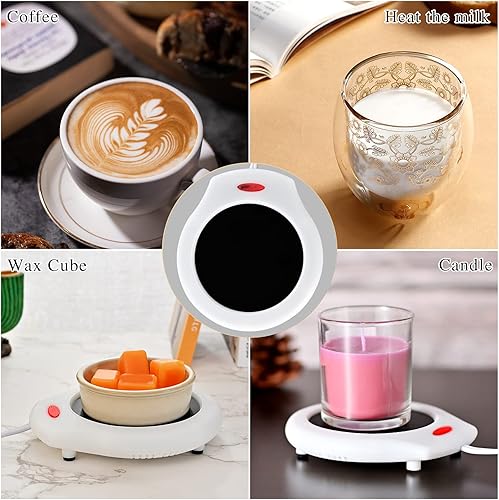 Miniatura 6 de ASAWASA Calentador de tazas de café, calentadores de velas para tarro grande, libera de forma segura aromas sin llama, disfruta de tu café caliente