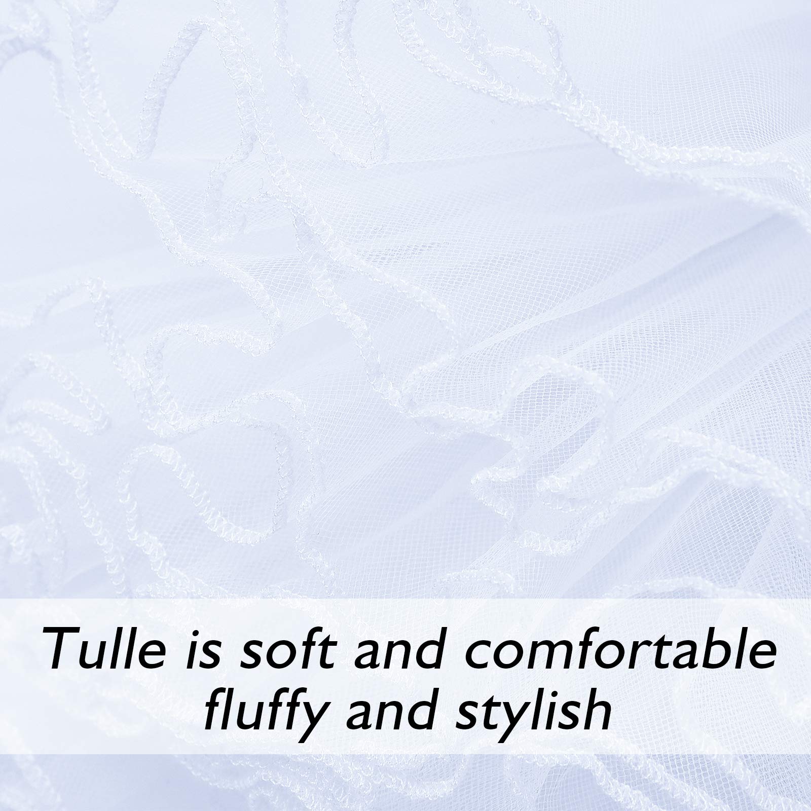 Bezioner Girls Tutu Skirts,Ballet Dance Skirts for Kids,4 Layers Tulle Dress Up for Toddler Girls: 5-7 Years White