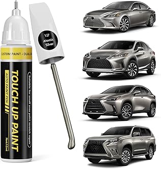 Pholeon (Atomic Silver (1J7) Car Touch Up Paint for Lexus,Car Paint Scratch Repair Kit,2 in 1 Premium Scratch Remover Pen with Exact Color-Matched