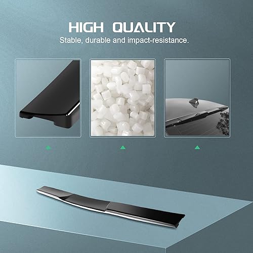 Miniatura 3 de SCITOO Universal Negro Ventana Trasera Superior Techo Alerón Ala Exterior Accesorios Kits de Estilo
