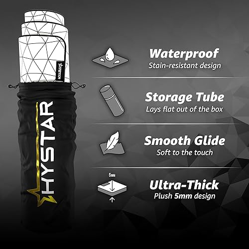 Miniatura 2 de Hystar Alfombrilla de mouse extendida para juegos  XXXL 45 x 20 pulgadas  0.197 in de grosor, superficie impermeable, tela de poliéster suave y base