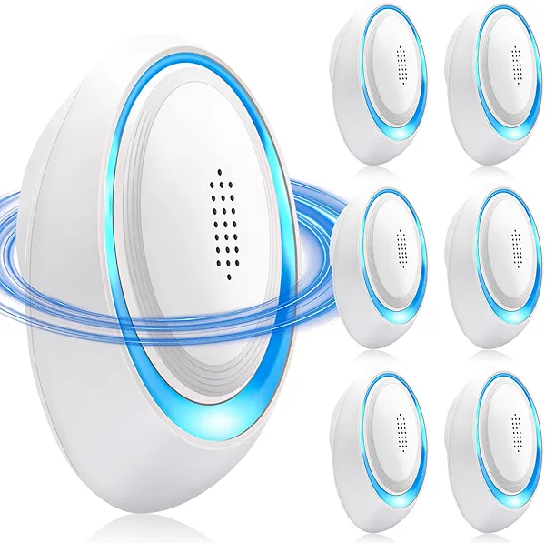 Alikguu 2025 Upgraded Ultrasonic Pest Repeller Indoor Ultrasonic Repellent, Mouse Repellent for Roach, Rodent, Mouse, Mosquito, Mice, Spider, Ant, Bugs Electronic Plug-in Pest Control 6 Pack（White）