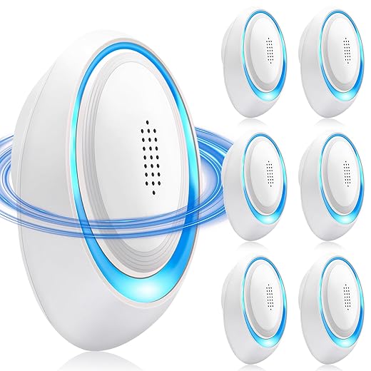 2026 Upgraded Ultrasonic Pest Repeller Indoor, Pest Control Insect Plug in, Mouse Traps Repellent Indoor, Electric Rodent Repellent Plug-in for Roach, Bugs, Ant, Mosquito, Mice, Spider, Rat,6 Pack
