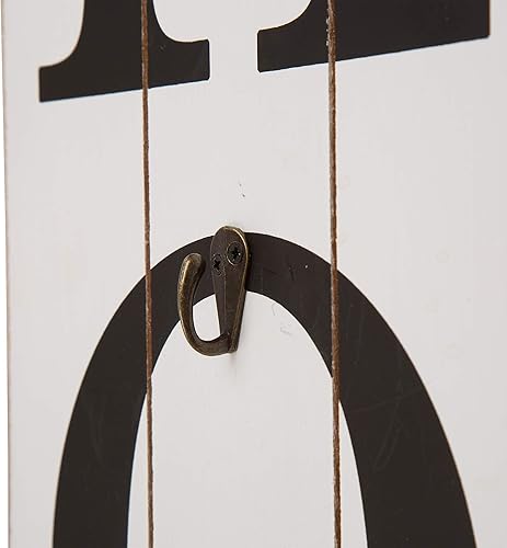 Miniatura 7 de Glitzhome JK44369 Decoración rústica de madera para colgar en la pared del porche con 3 coronas florales intercambiables, 42 pulgadas de alto,