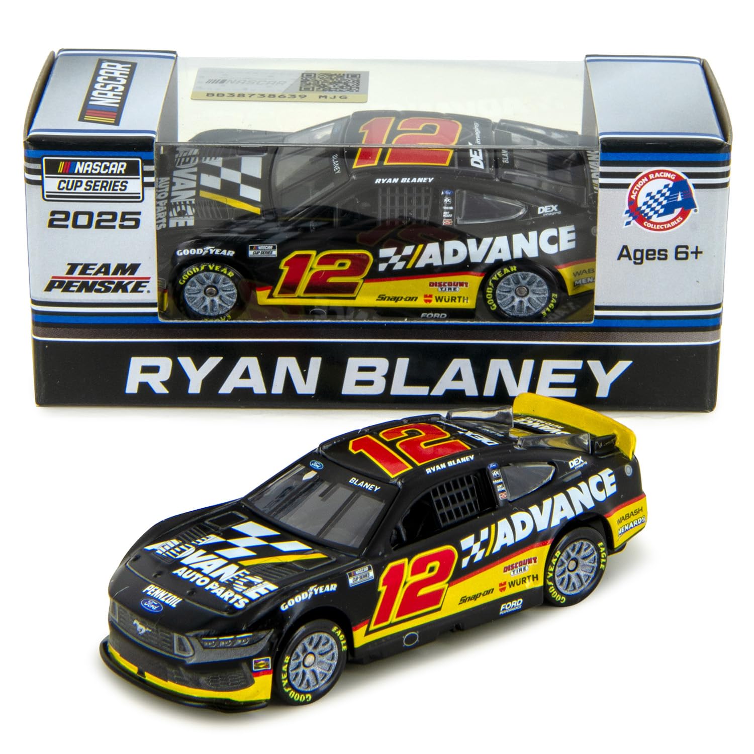 Ryan Blaney 2025 Advance Auto Parts 1:64 Nascar Diecast - FOIL