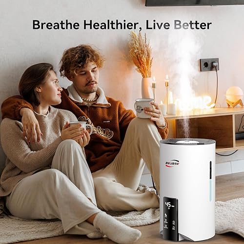 Miniatura 7 de Humidificador ultrasónico inteligente de 4 litros diseño de llenado superior, niebla fría, larga duración de 30 horas de funcionamiento, control