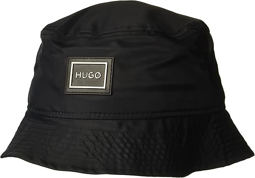 HUGO Men's Metallic Square Logo Bucket Hat