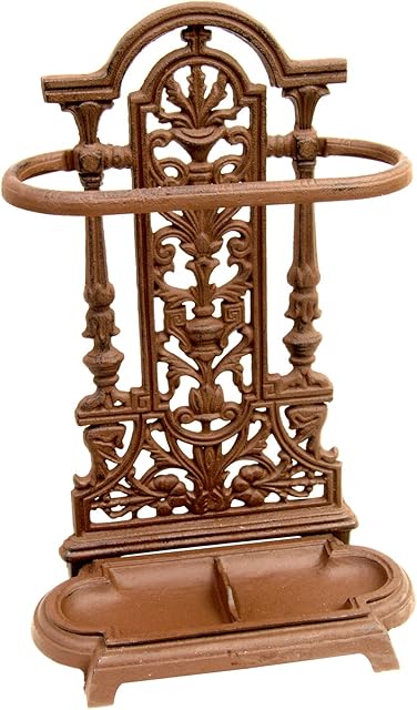 Woodside Ornate Vintage Cast Iron Umbrella/Walking Stick Stand