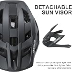 Mountain Bike Helmet Adult Men Women - Ultra Comfort, Super Lightweight Bicycle Helmets, MTB Cycling Gear Biking Accessories with Adjustable Fit & Removable Sun Visor