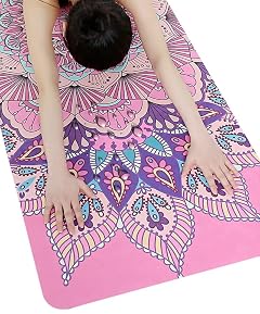 1 5mm Sweat Absorbent Suede Yoga Mat Gym Home Rubber Mat Fitness Exercise Color D E