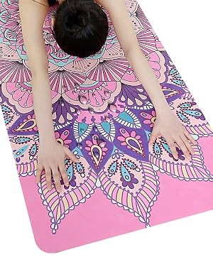 1 5mm Sweat Absorbent Suede Yoga Mat Gym Home Rubber Mat Fitness Exercise Color D E