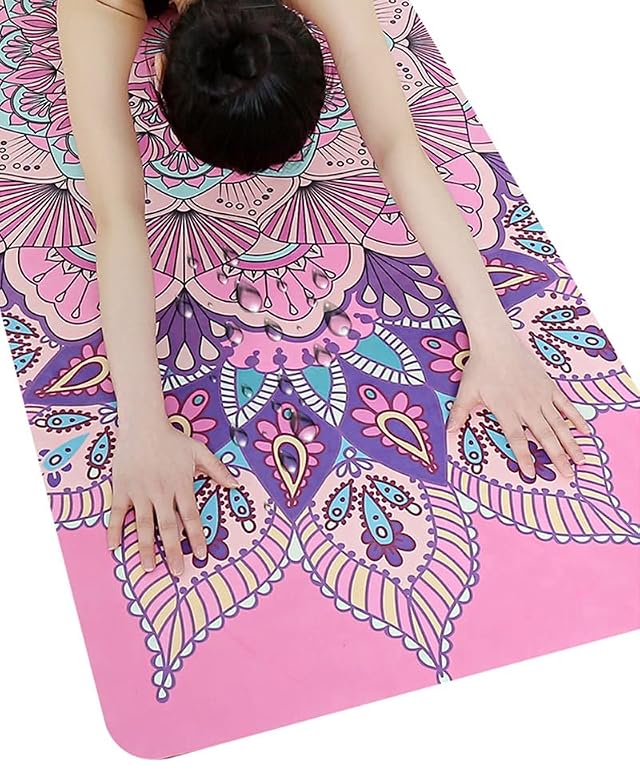 1 5mm Sweat Absorbent Suede Yoga Mat Gym Home Rubber Mat Fitness Exercise Color D E