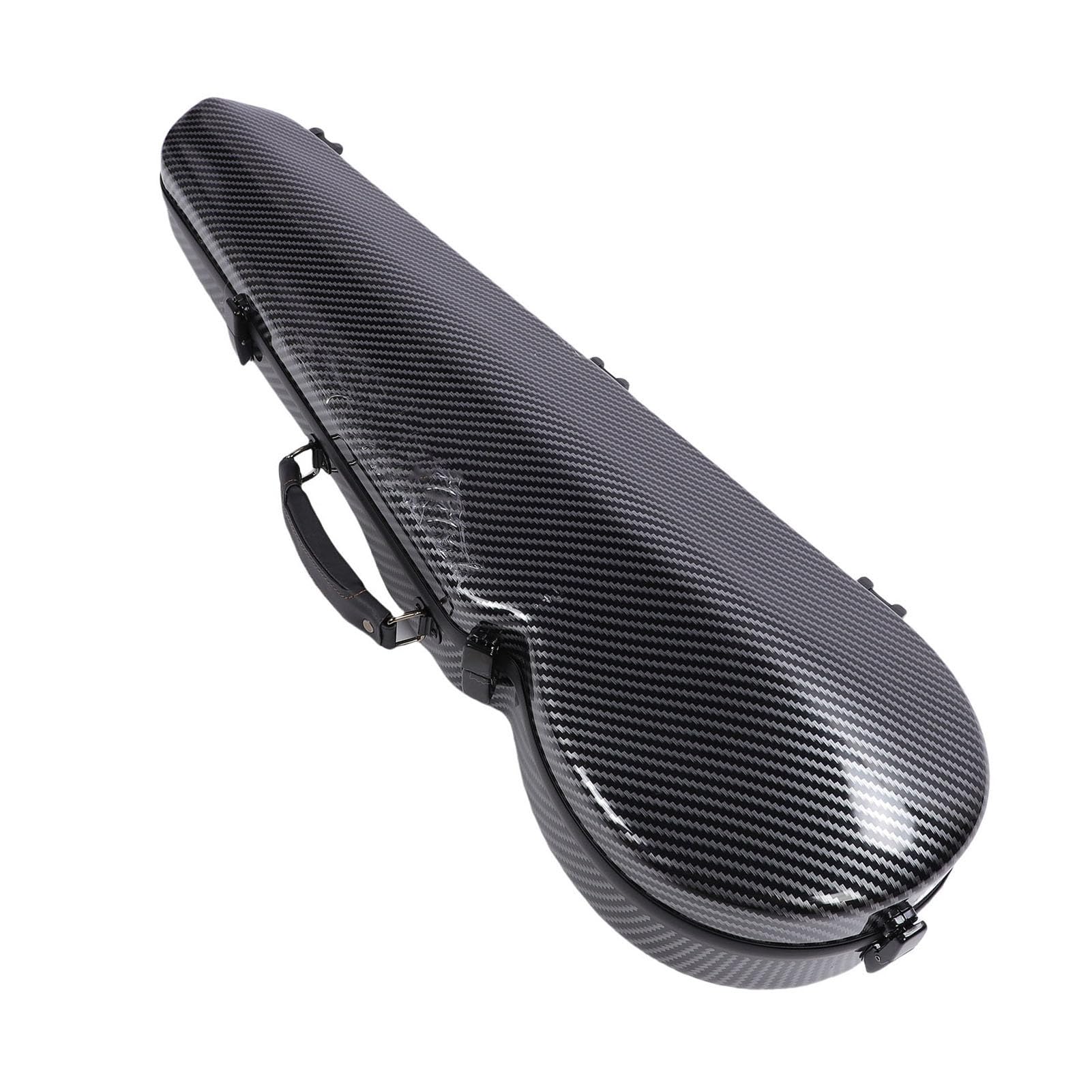 Futerał na skrzypce węglowy, lekkie etui z higrometrem i paskami dla rozmiarów 4/4, 3/4, 1/2, 1/8 na instrument muzyczny