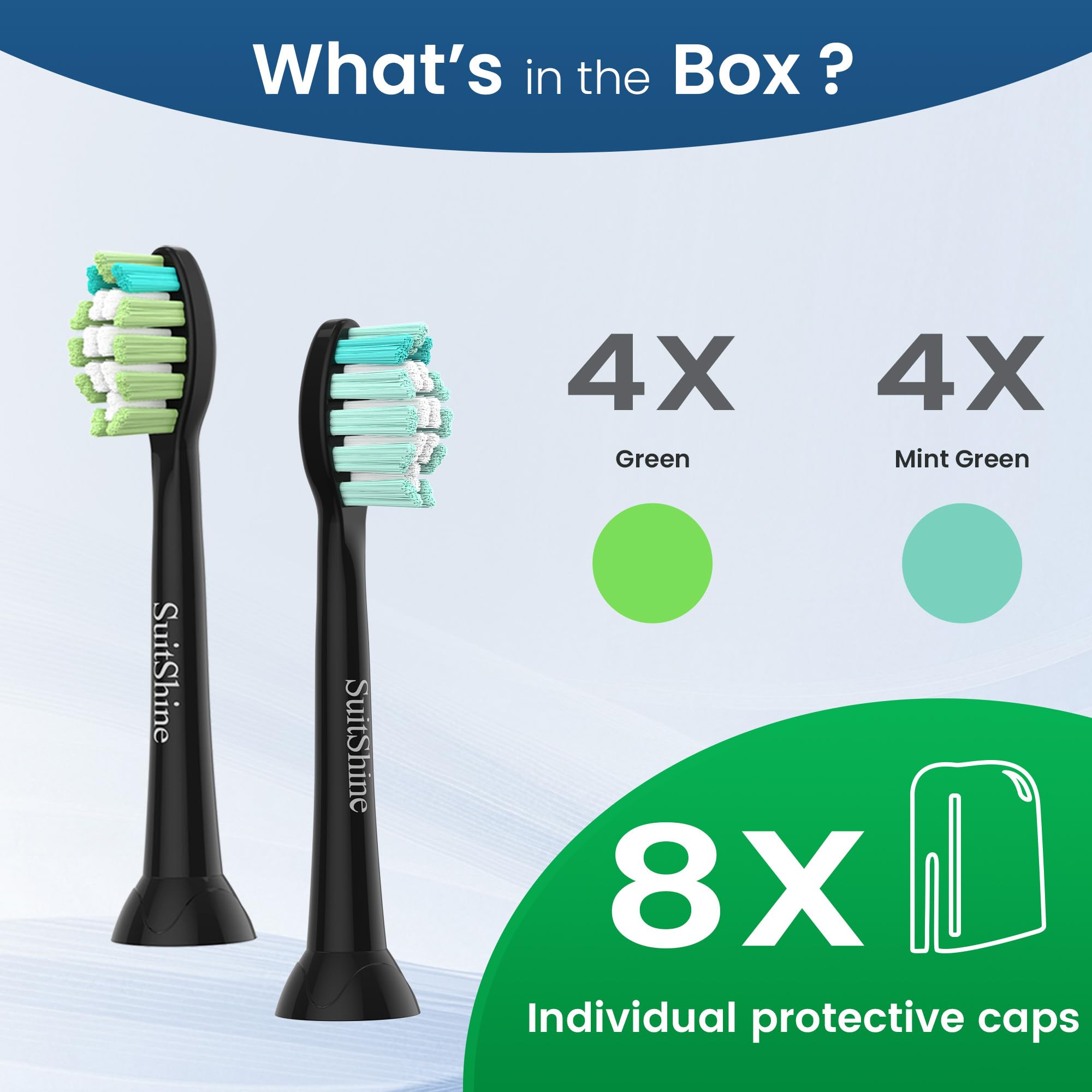 Amazon.com : SuitShine Replacement Toothbrush Heads Compatible