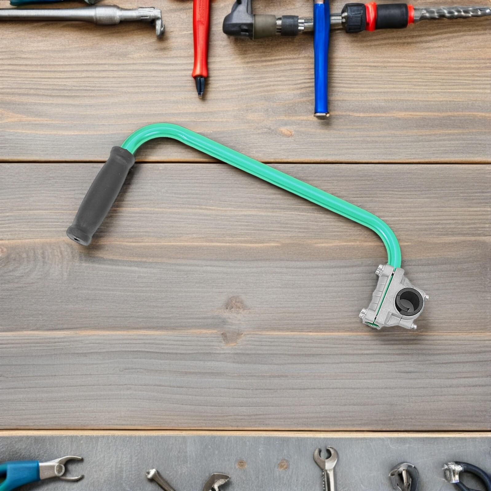 Maniglia di Supporto Regolabile per Tosaerba con Cinghia Verde, Impugnatura Ergonomica per Decespugliatore e Accessori da Giardinaggio per Manutenzione Prato e Uso Prolungato