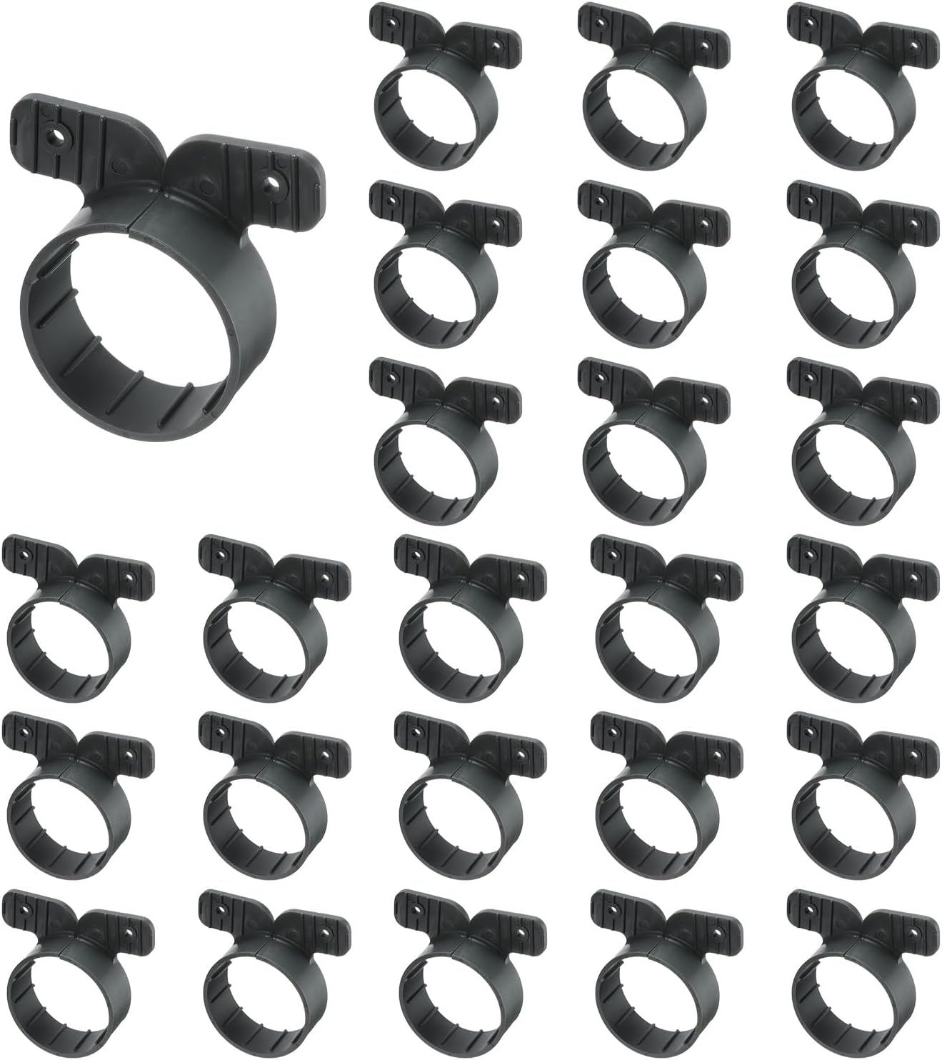 HARFINGTON 50pcs Suspension-Pipe Clamps 2" Butterfly Style Pipe Clamps for Pex Copper CPVC Tubing Support, Gray
