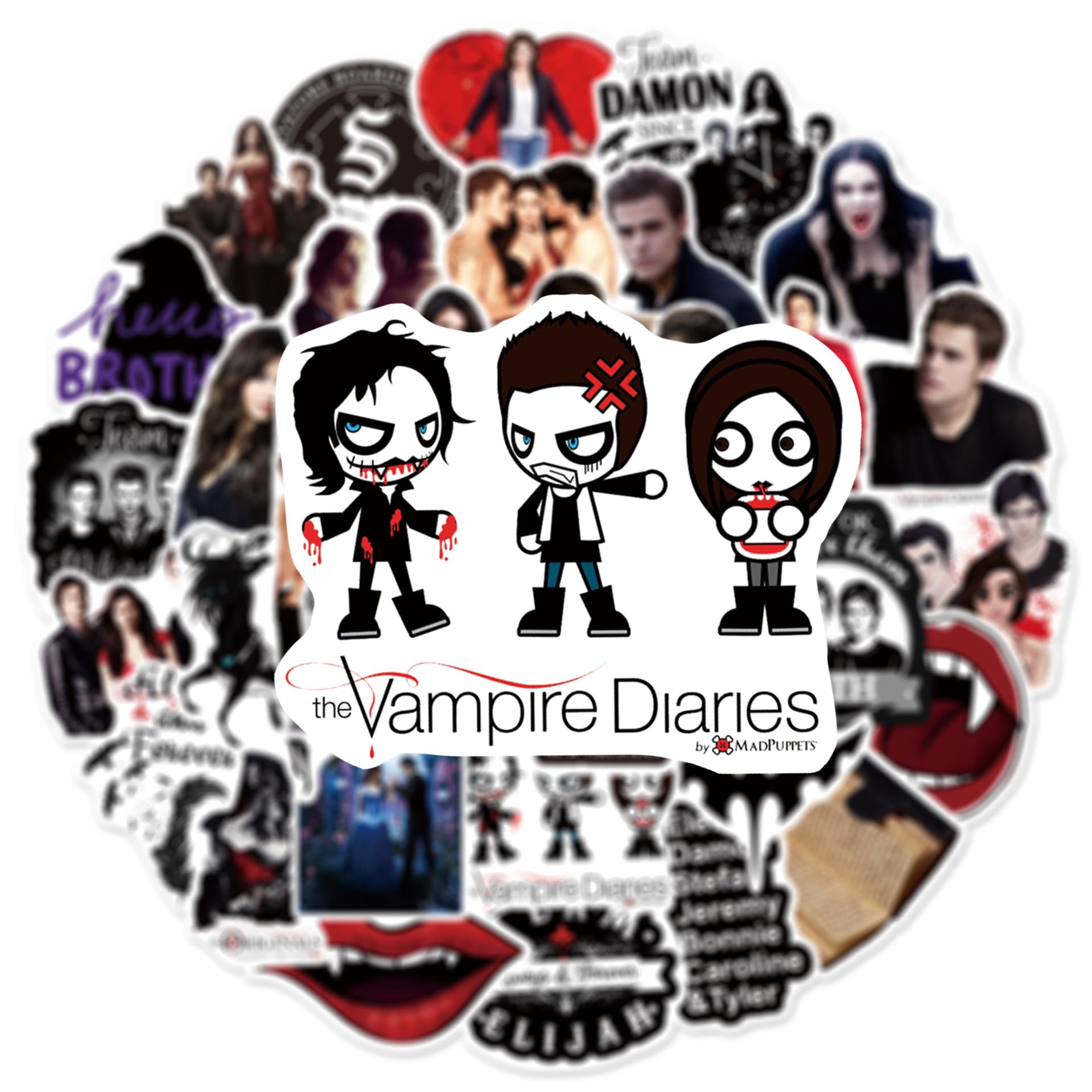 The Vampire Confezione di adesivi da 50 pezzi |Adesivi per adulti, auto, laptop, bottiglie d'acqua, adesivi per adolescenti Simpatiche decalcomanie in vinile