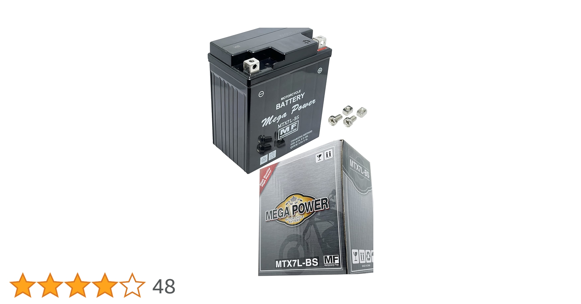 Amazon | メガパワー バイクバッテリー MTX7L-BS (YTX7L-BS