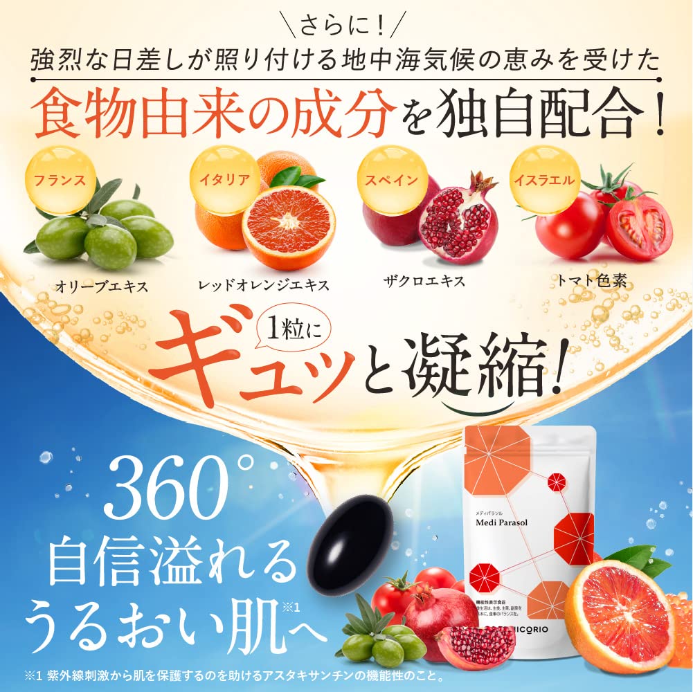 Amazon | NICORIO Medi Parasol メディパラソル 機能性表示食品 [ 飲む