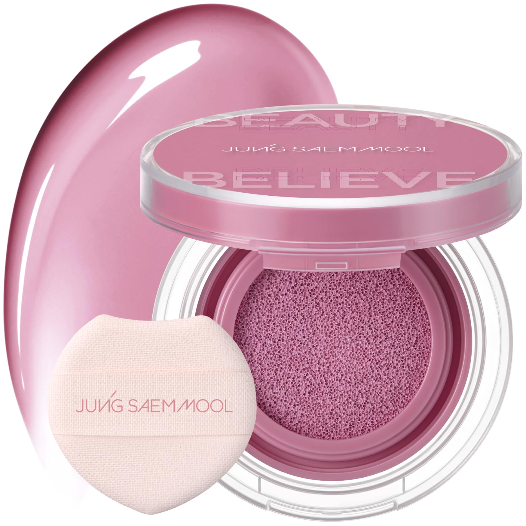 JUNGSAEMMOOL Artist Cushion Blush (Blooming Pansy) | Easy to Blend, Lightweight, Hydrating Korean Makeup Cushion Blush for Dewy & Glowing Cheeks