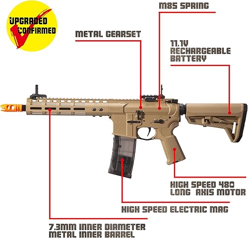 Miniatura 3 de EMERBU Pro-Grade Gel Splatter Ball Blaster N4 Upgraded by EMERBU - Metal and Nylon Body - 11.1V High Power - Metal Gearset - High Speed Motor - for