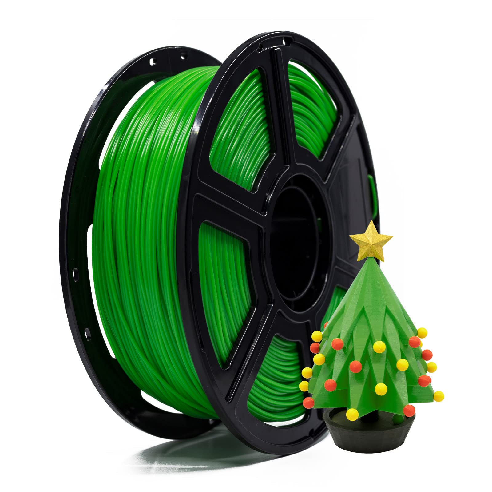 Photo 1 of FLASHFORGE 3D Printer Filament PLA 1.75mm, 3D Printing Filament 1kg (2.2lbs) Spool-Dimensional Accuracy +/- 0.02mm, Easy to Use and Compatible with Most FDM 3D Printers (Green, PLA) Green PLA