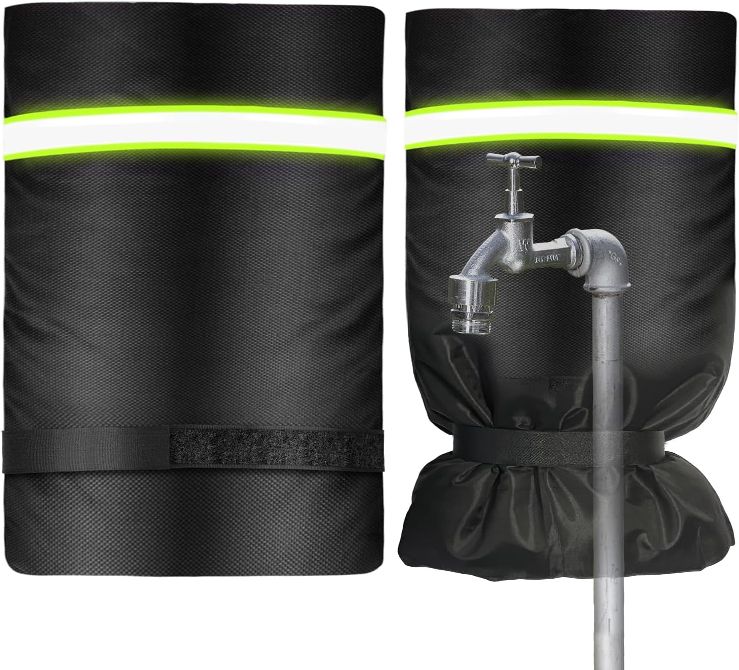 Outdoor Faucet Covers for Winter Freeze Protection, 11" L X 6.7" W Outside Hose Bib Covers for Winter, Faucet Sock for Garden Lawn Faucets and Yard Hydrant, Reusable Waterproof Insulated Spigot Cover