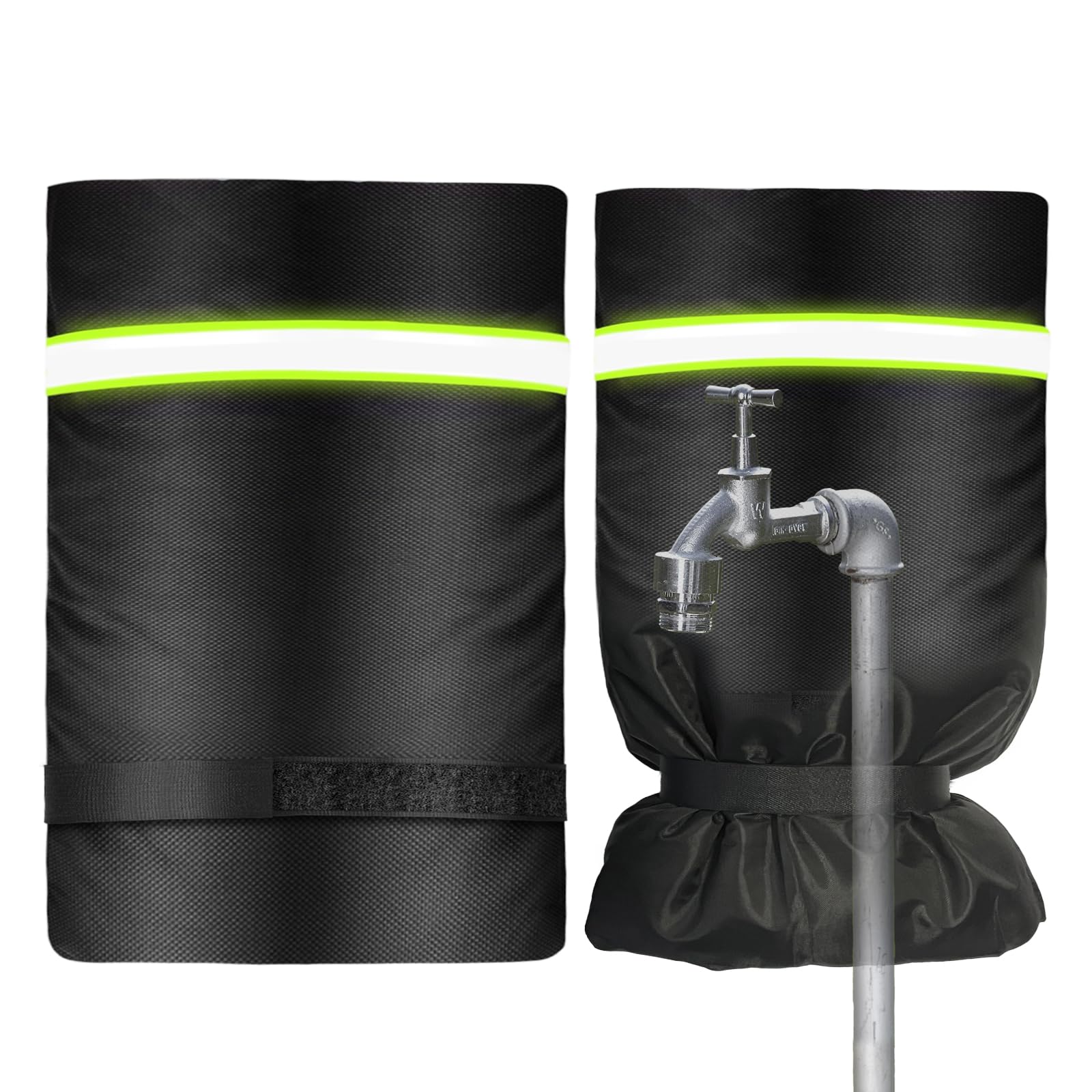 Outdoor Faucet Covers for Winter Freeze Protection, 11" L X 6.7" W Outside Hose Bib Covers for Winter, Faucet Sock for Garden Lawn Faucets and Yard Hydrant, Reusable Waterproof Insulated Spigot Cover