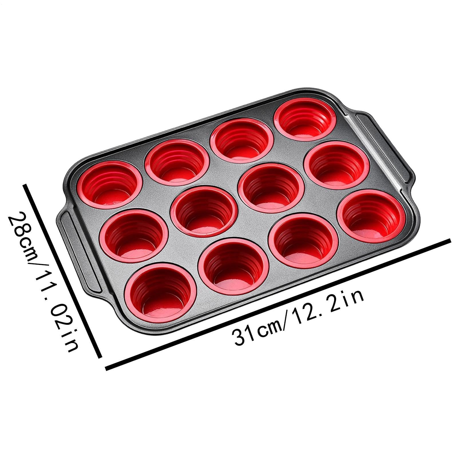 Genérico Molde De Silicona Para Muffins Bandeja De Moldes Para Hornear | Bandeja Antiadherente Para Cupcakes Para Muffins Postres Tartas Pasteles Tortillas Brownies Apartamentos Cocina Restaurante