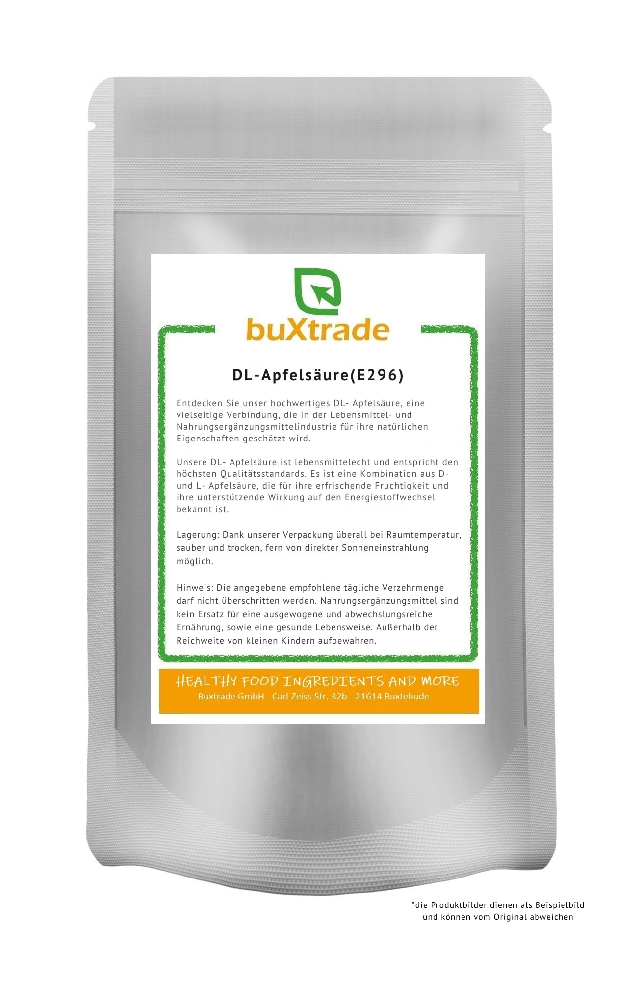 10 kg Apfelsäure | E296 | Buxtrade | Lebensmittelqualität | Säurungsmittel