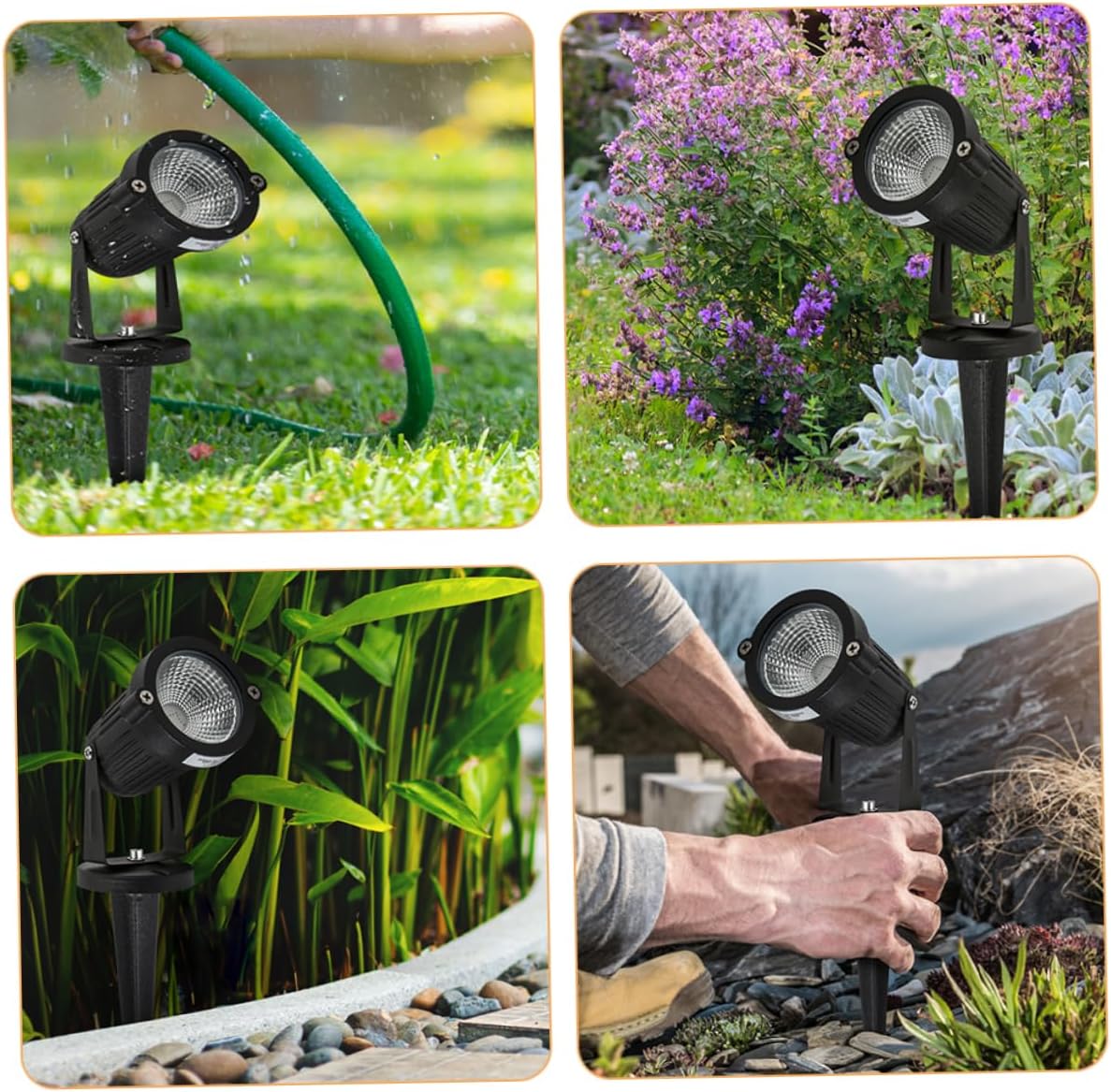 VICASKY 80pcs Aluminum Ground Stakes for Outdoor Garden Lights Landscape Lamp Supports Lightweight and Portable Spike Accessories for Lawn and Patio Use