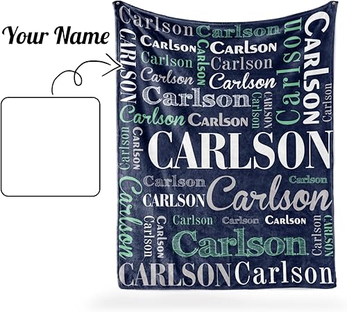 Miniatura 262 de Mantas personalizadas con nombre para niños, mantas de bebé personalizadas para niños y niñas, manta de nombre personalizada súper suave para niños