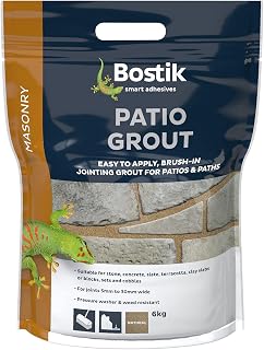 Bostik Patio Grout, Easy To Use, Alternative to Traditional Cement, For Filling and Sealing Joints, Colour: Natural, 6kg