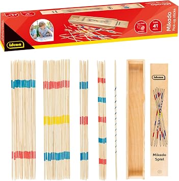 Idena 6060012 Mikado in Wooden Box, Multicoloured