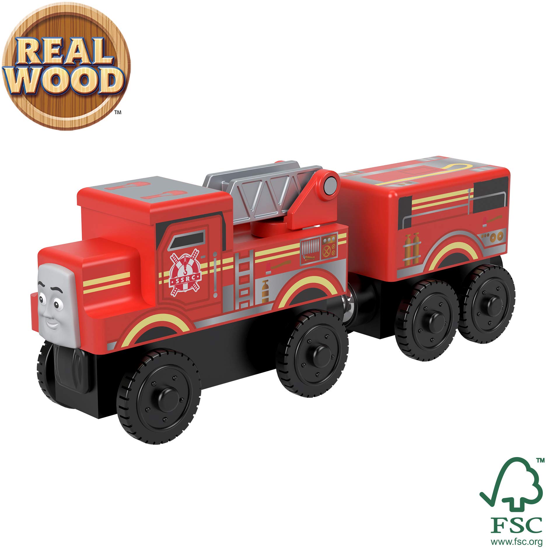 Il Trenino Thomas Locomotiva in Legno, Personaggio Flynn, Gioco per Bambini 2 + Anni, GGG64