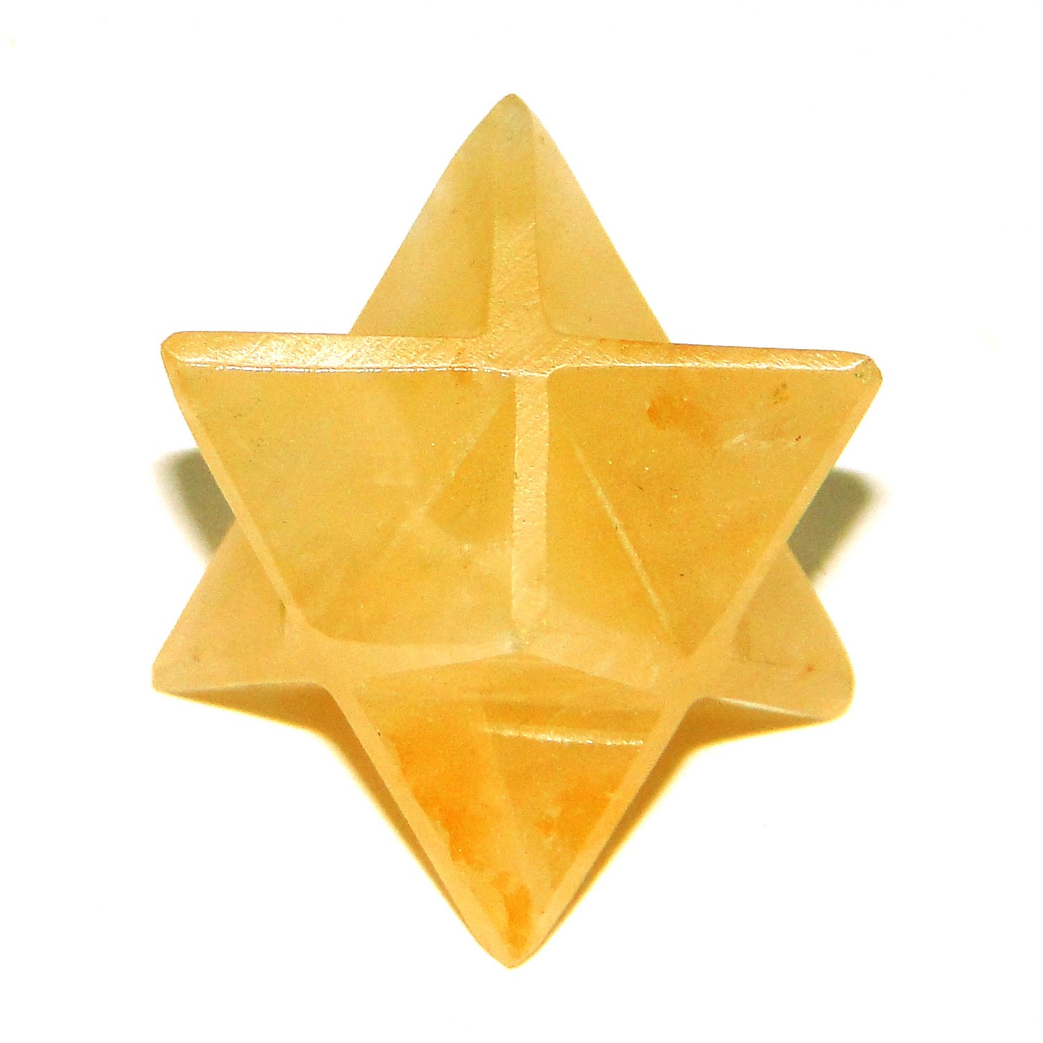 Nature's Crest Yellow Aventurine 8 Point Merkaba Star 1 Pc Natural for Healing Meditation Chakra Reiki Tool Sacred Geometry Tetrahedron Crystal Gemstone Altar Decor Spiritual Gifts