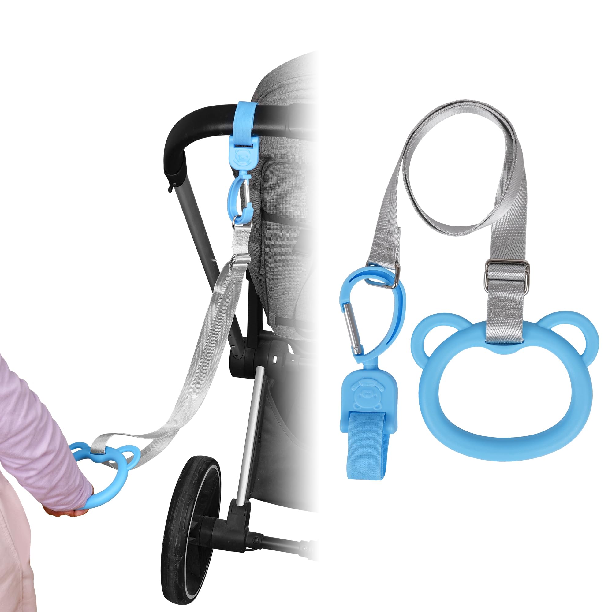 Laisse de sécurité pour poussette pour tout-petits - Compatible avec poussette, landau, buggy et plus - Laisse de sécurité pour garder les enfants à proximité lors de vos déplacements (longueur de la